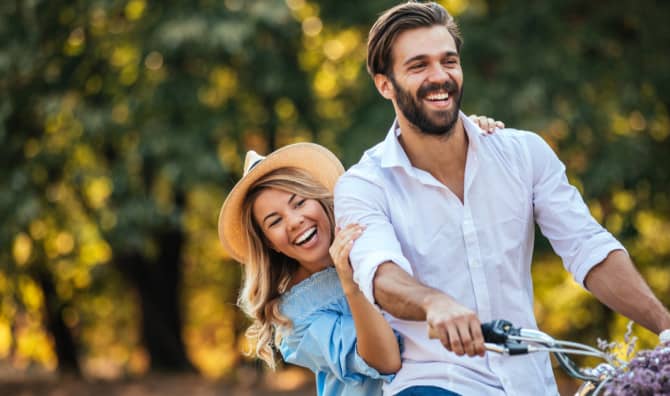 Couple enjoying a strong relationship