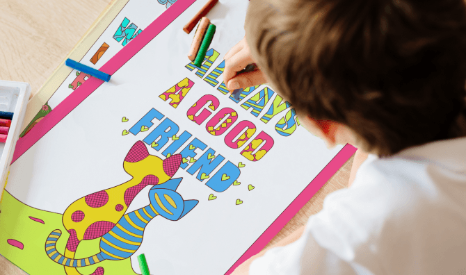 Kid painting s flyer