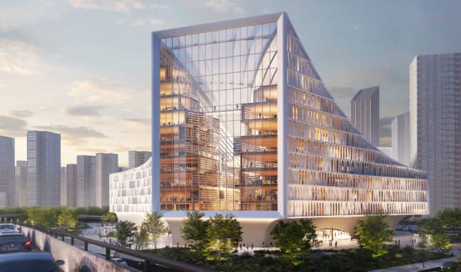 New Library Designed to Blend Into its Surroundings