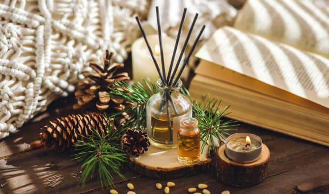 Seasonal scents will lift your mood.