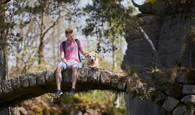 This Man and His Dog are Walking Around the World
