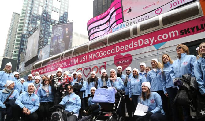 The Good Deeds Day Bus Takes Over New York