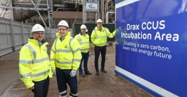 UK Power Plant Tests Negative-Emission Carbon Capture