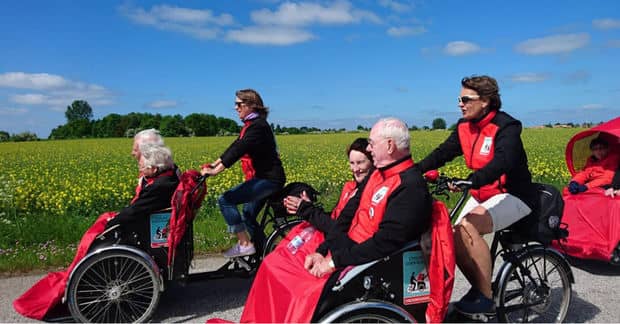 Volunteers are Taking Seniors on Rickshaw Rides into Nature