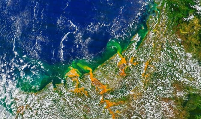Satellite image after heavy rainfall in Madagascar.