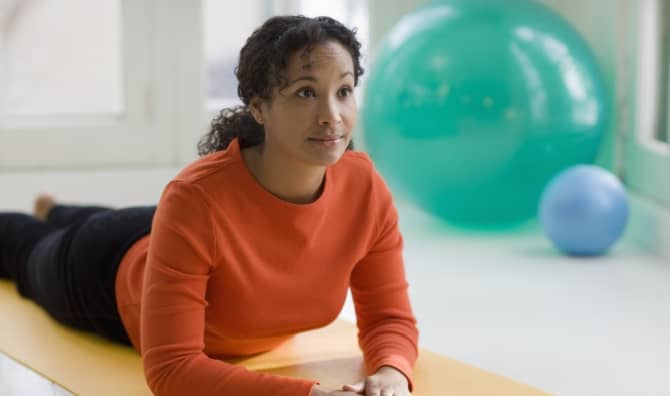 You can transition the cobra yoga pose into tummy time.