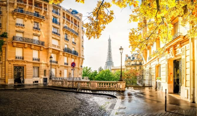 Paris in the fall.