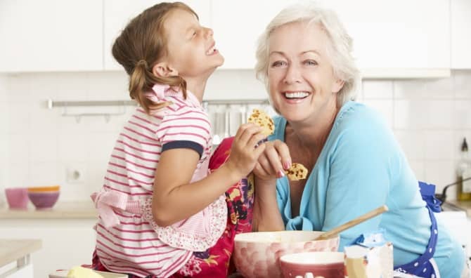 A grandmother and granddaughter share a special bond.