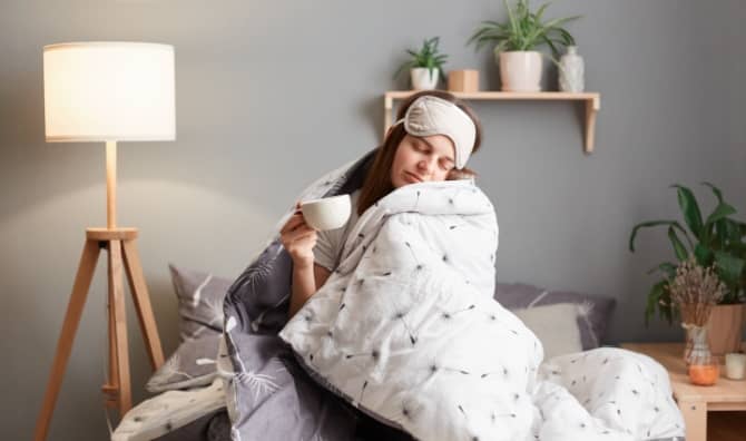 Getting ready for a coffee nap.