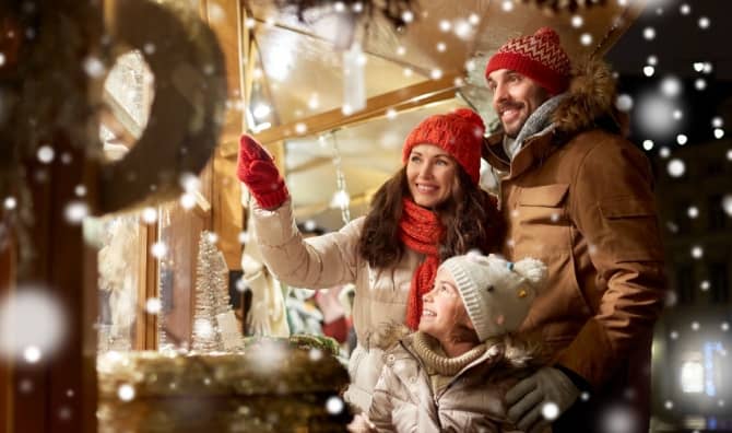 Family celebrating the season.