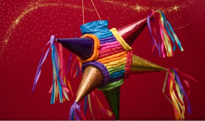 Christmas pinata in Mexico.