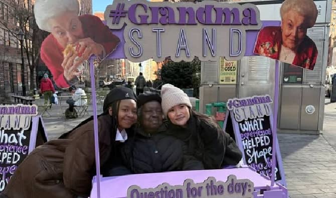 A Grandma Stand in New York City.