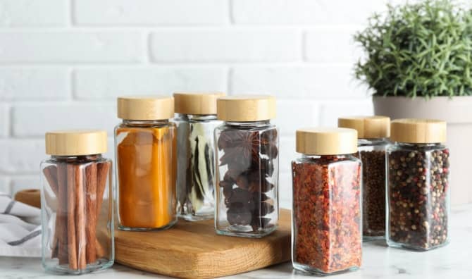 An assortment of healthy spices.