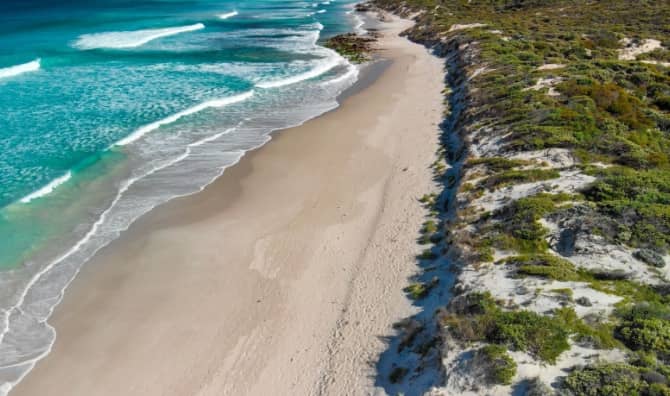 An aerial view of Australia’s Kangaroo Island.
