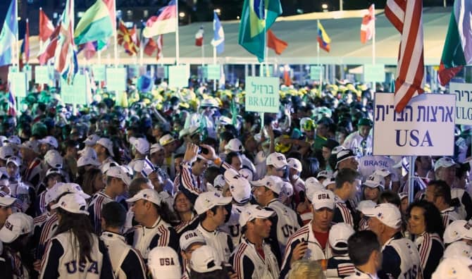 The opening flag ceremony.