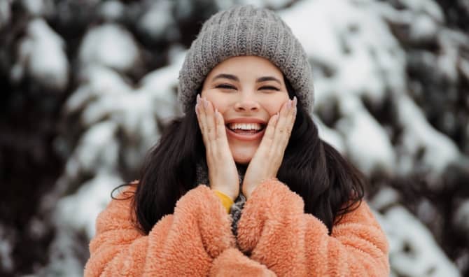 Healthy skin during the winter.