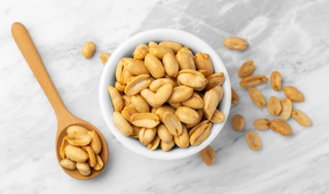 Roasted peanuts.
