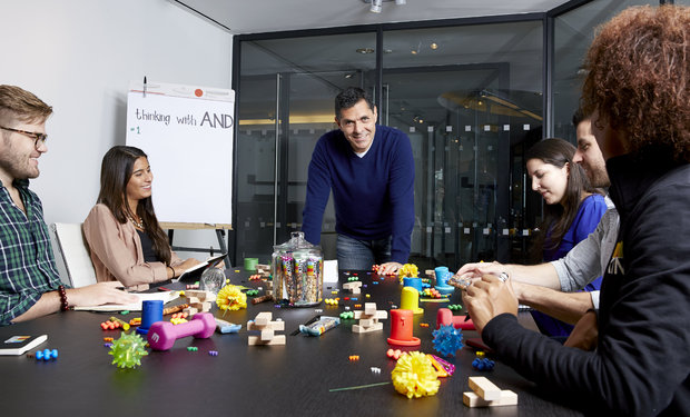 A KIND team brainstorming session