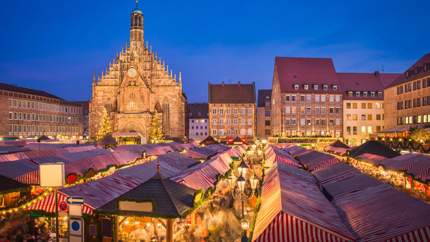 German Christmas Market from above