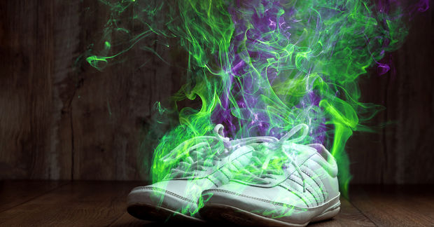 photo bad smell coming from sneakers